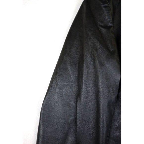 East 5th Jacket Womens Size Large Genuine Leather Black Button Front Jacket - Picture 4 of 13